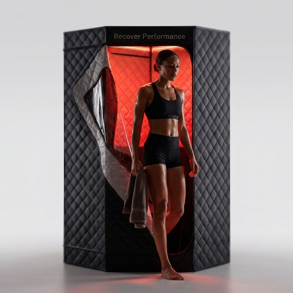 Recover Performance Therapy Bundle  Infrared Sauna + Ice Bath Barrel + Accessories