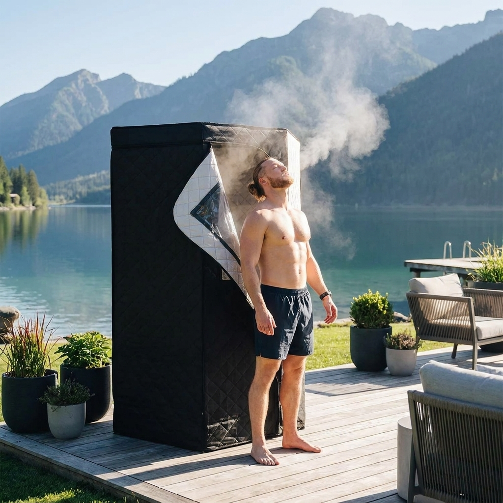 Recover Performance Therapy Bundle  Infrared Sauna + Ice Bath Barrel + Accessories